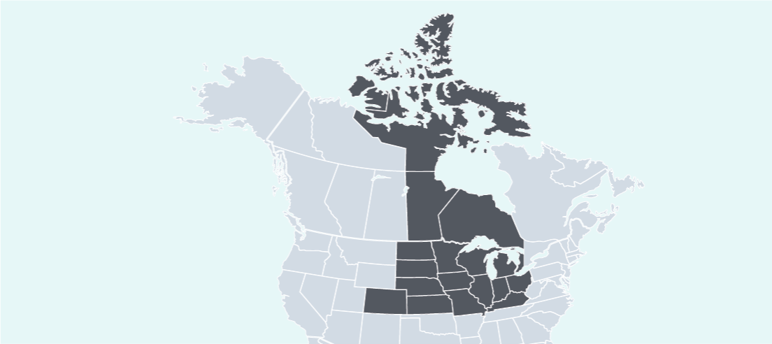 North central branch map
